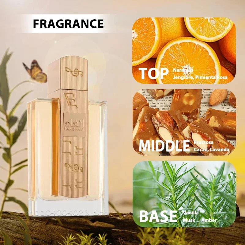 Lattafa Angham EDP 100ML – Long-Lasting Unisex Arabic Perfume with Fresh Floral Scent