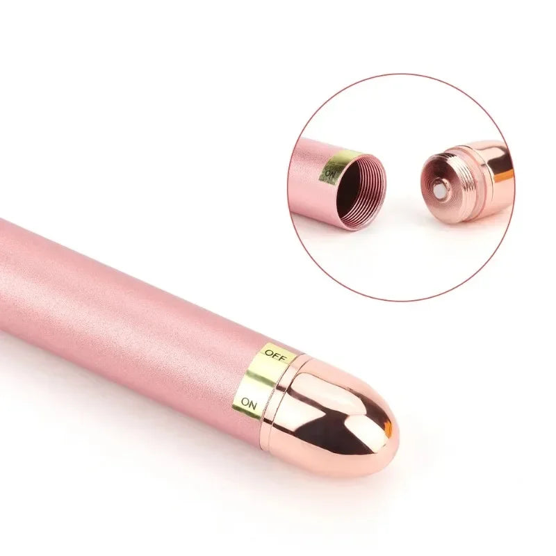 24K Gold Roller Vibrating Facial Massager Slimming Facial Skin Beauty Pulse Firming Face Massage Lift Tightening Wrinkle Bar