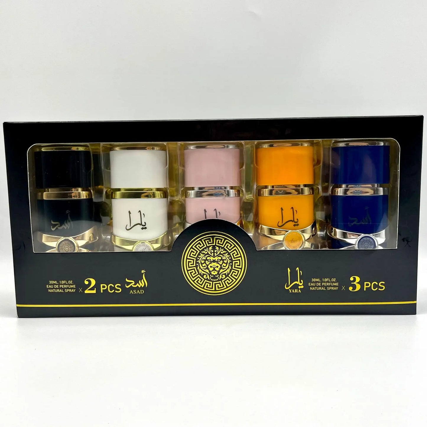 Lattafa Asad & Yara Perfume Set 5PCS (30ML) – Long-Lasting Unisex Arabian Fragrance Gift