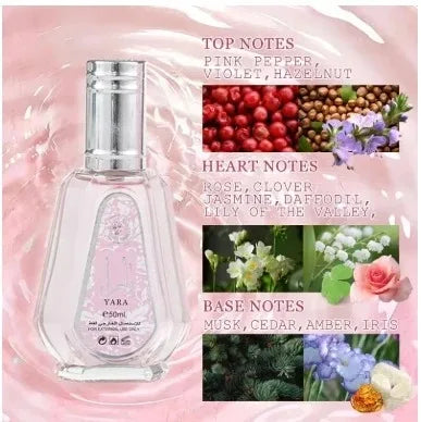 Yara Rosa Perfume for Women 50 Ml - Arab Fragrance - Ideal for Lovers of Sweet and Floral Perfumes