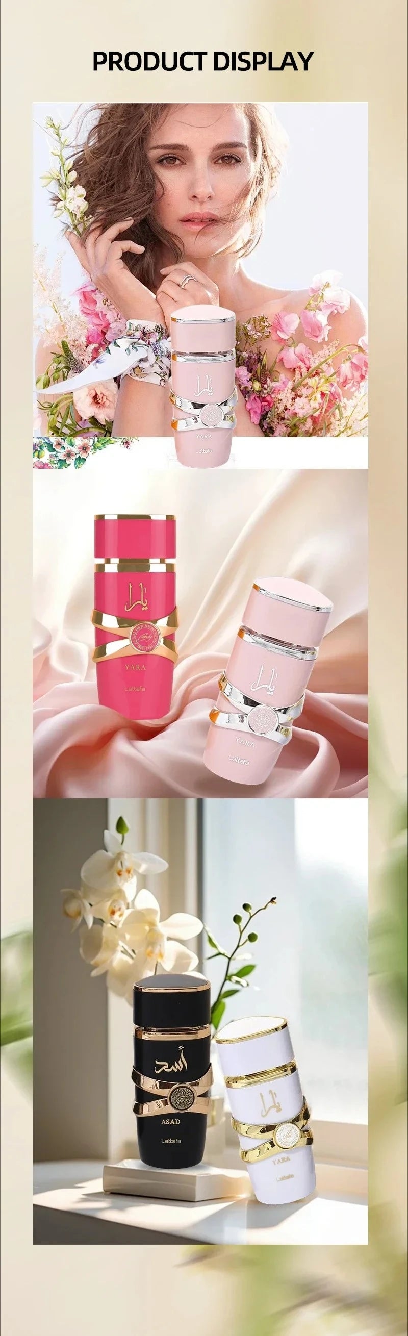 Lattafa Yara Eau de Parfum 100ML – Long-Lasting Arabian Women’s Fragrance, Perfect Gift